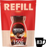 Nescafé Original Refill 150g | 5 Packs | 416 Cups | Premium Instant Coffee - Rich and Bold Flavor | Perfect for Home or Office - Fast and Easy Brewing