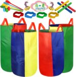 Sports Day Kit Potato Sack Race Bags Backyard Games for Kids Adults, Field Day Birthday Party Outdoor Games for Kids