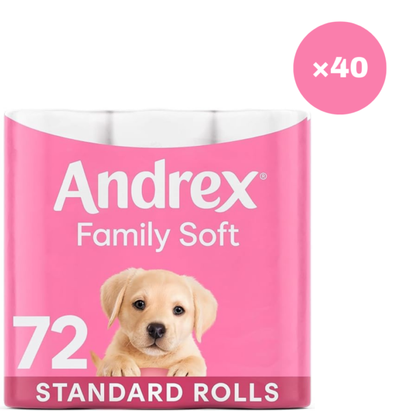 Andrex Family Soft Toilet Tissue 72 Toilet Rolls